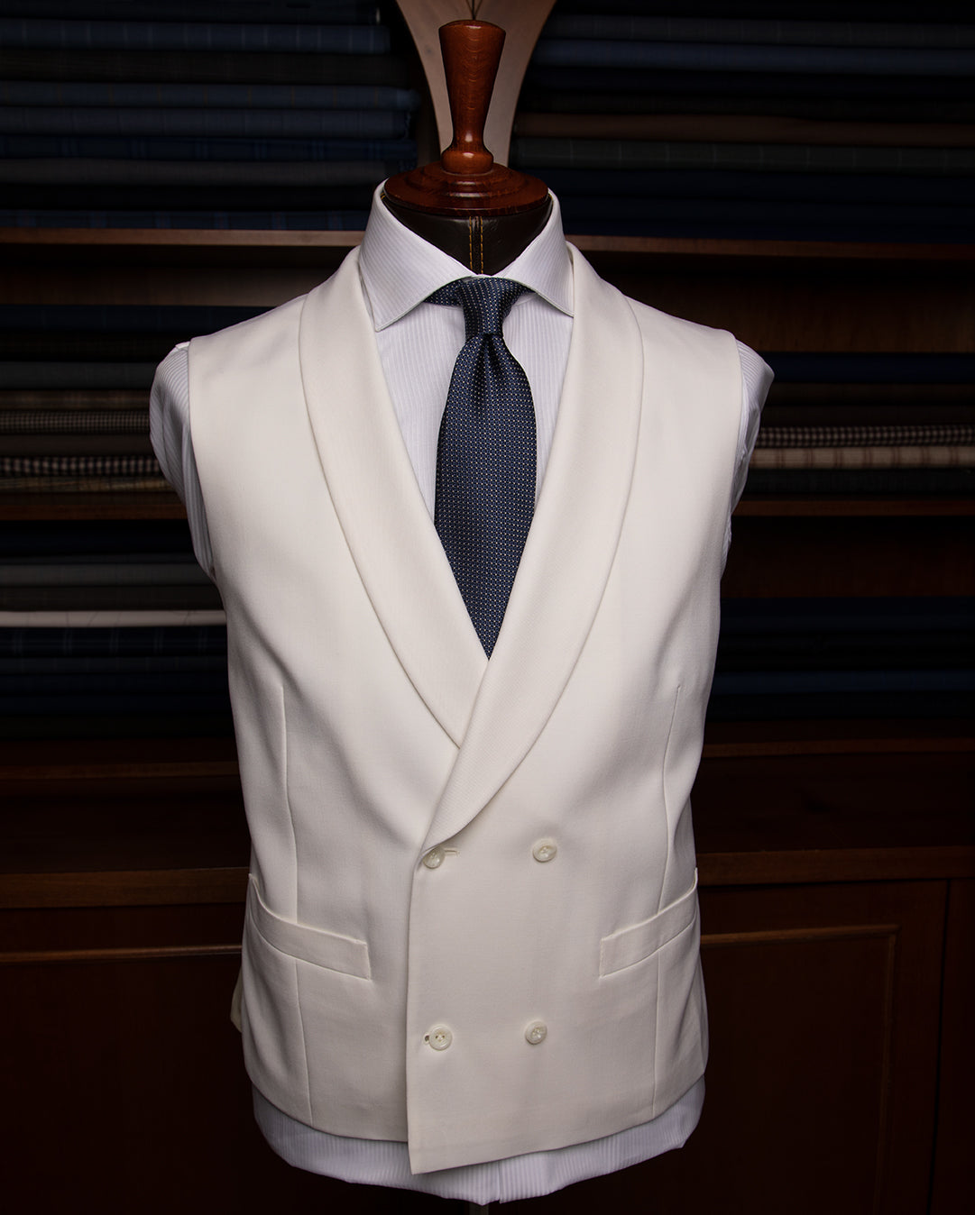Gilet Bianco Sciallato