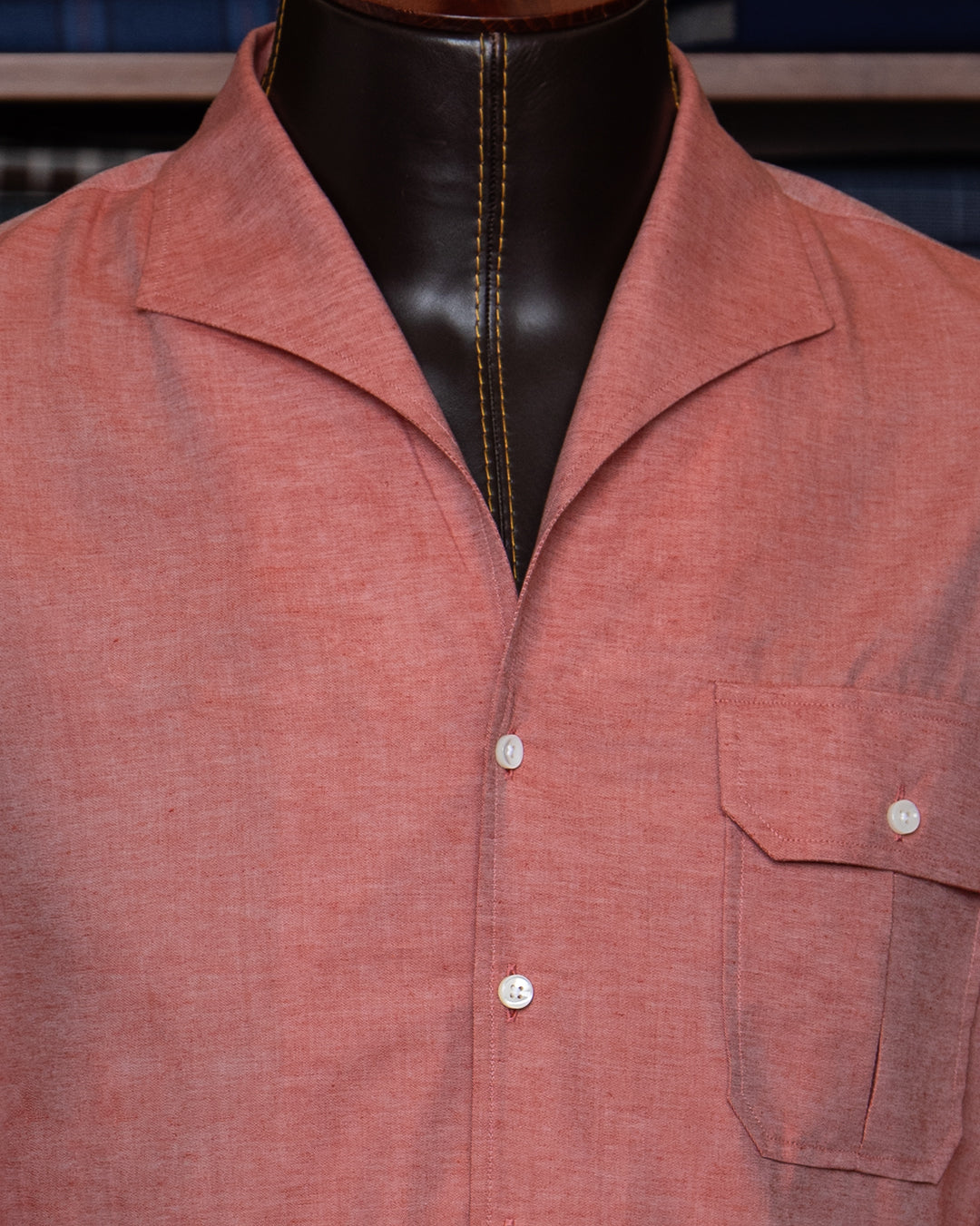 Camicia Capri Rosso Lino Cotone