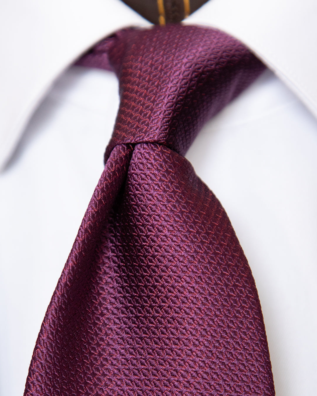 Cravatta Micro-Jacquard Viola Scuro