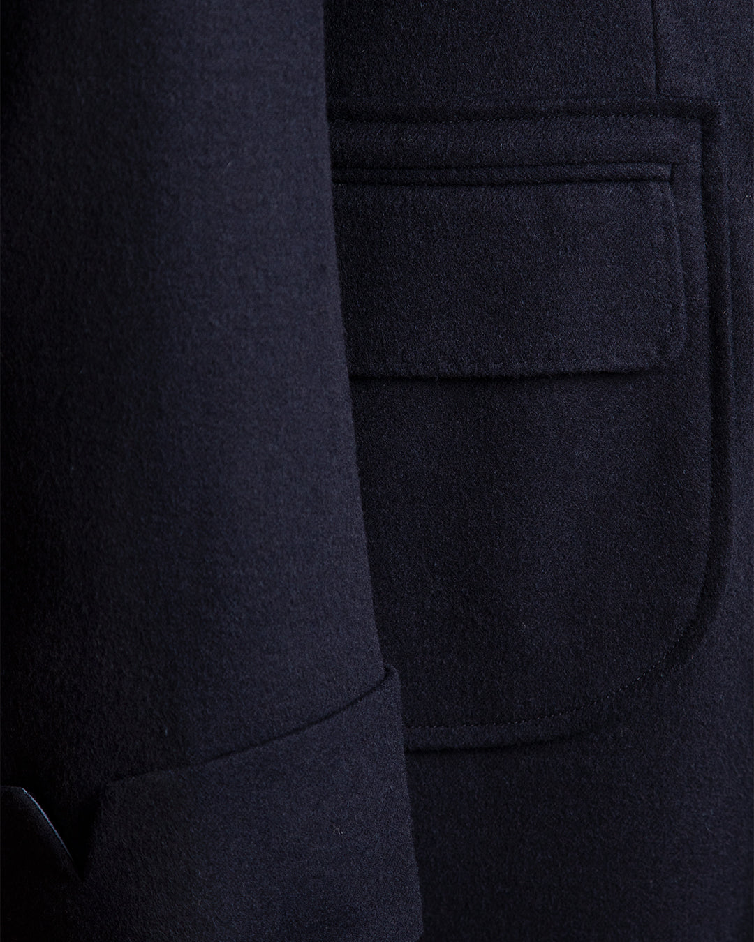 Cappotto Blu Medio Doppiopetto