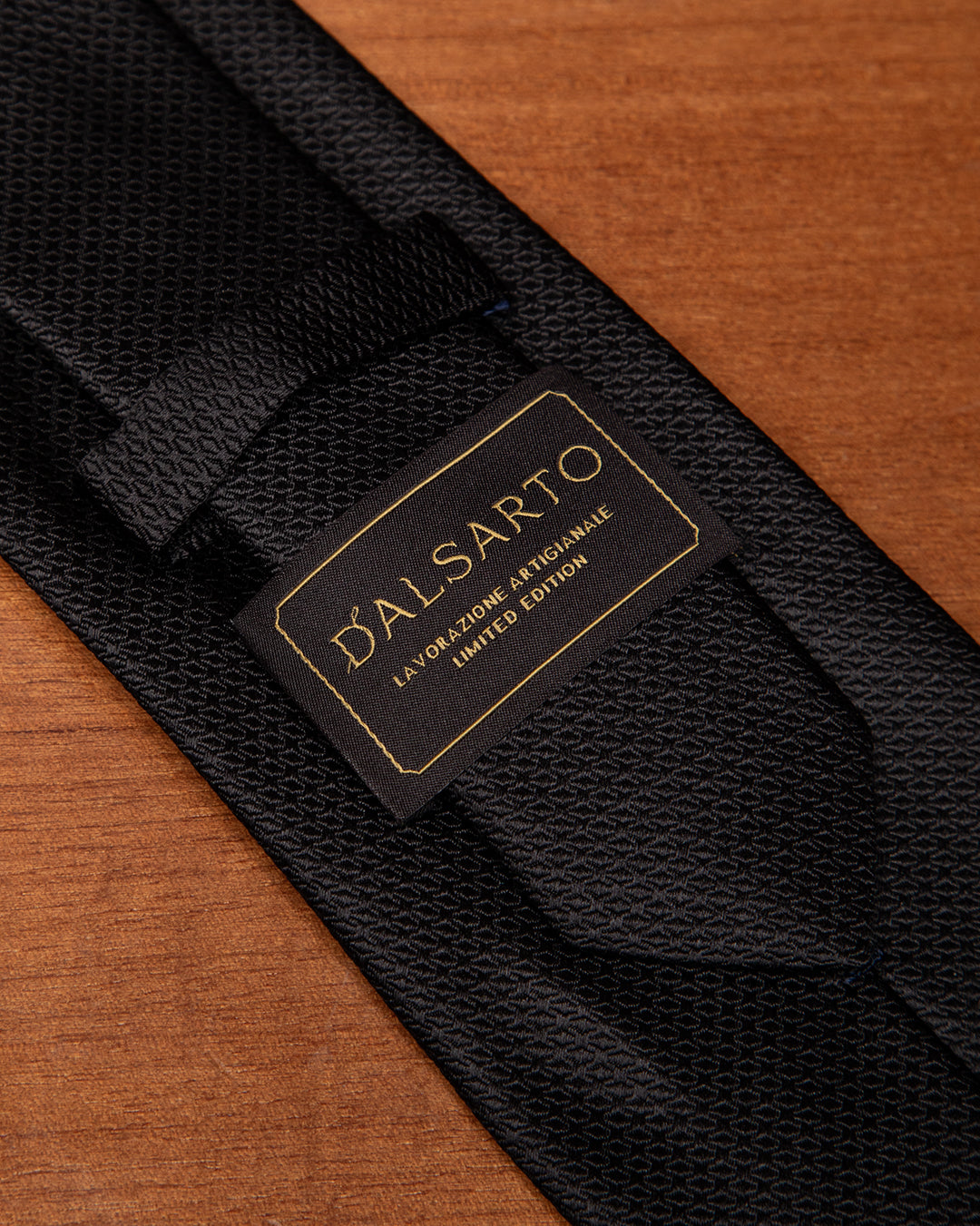 Cravatta Nera con Micro-Jacquard