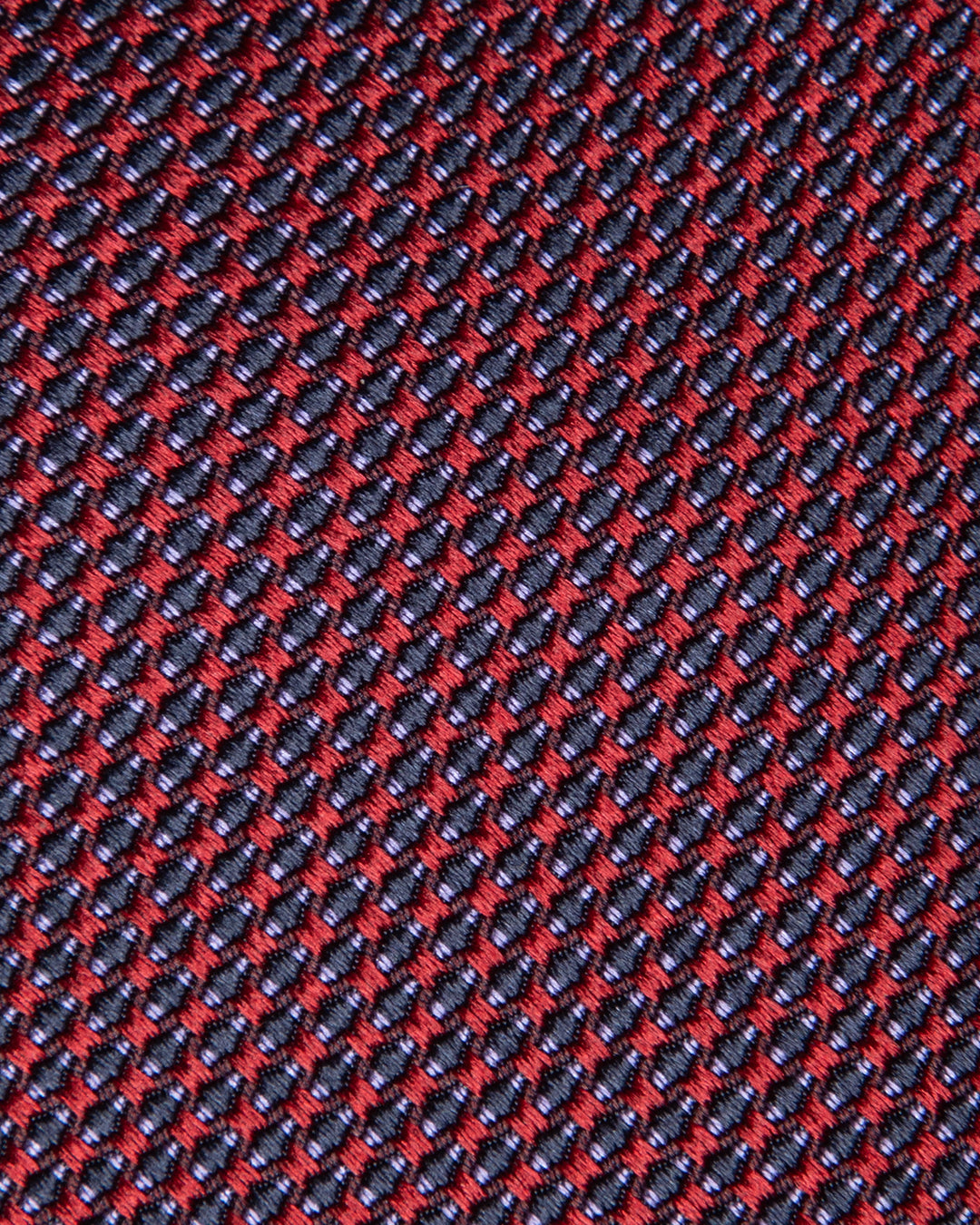 Cravatta Rossa con Micro-Jacquard Prugna