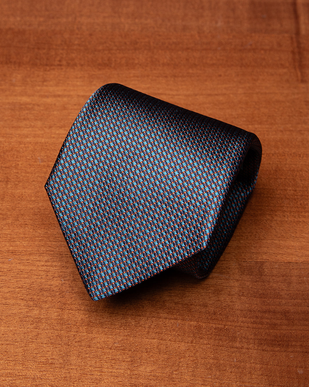 Blue Tie with Micro Air Force and Copper Pattern