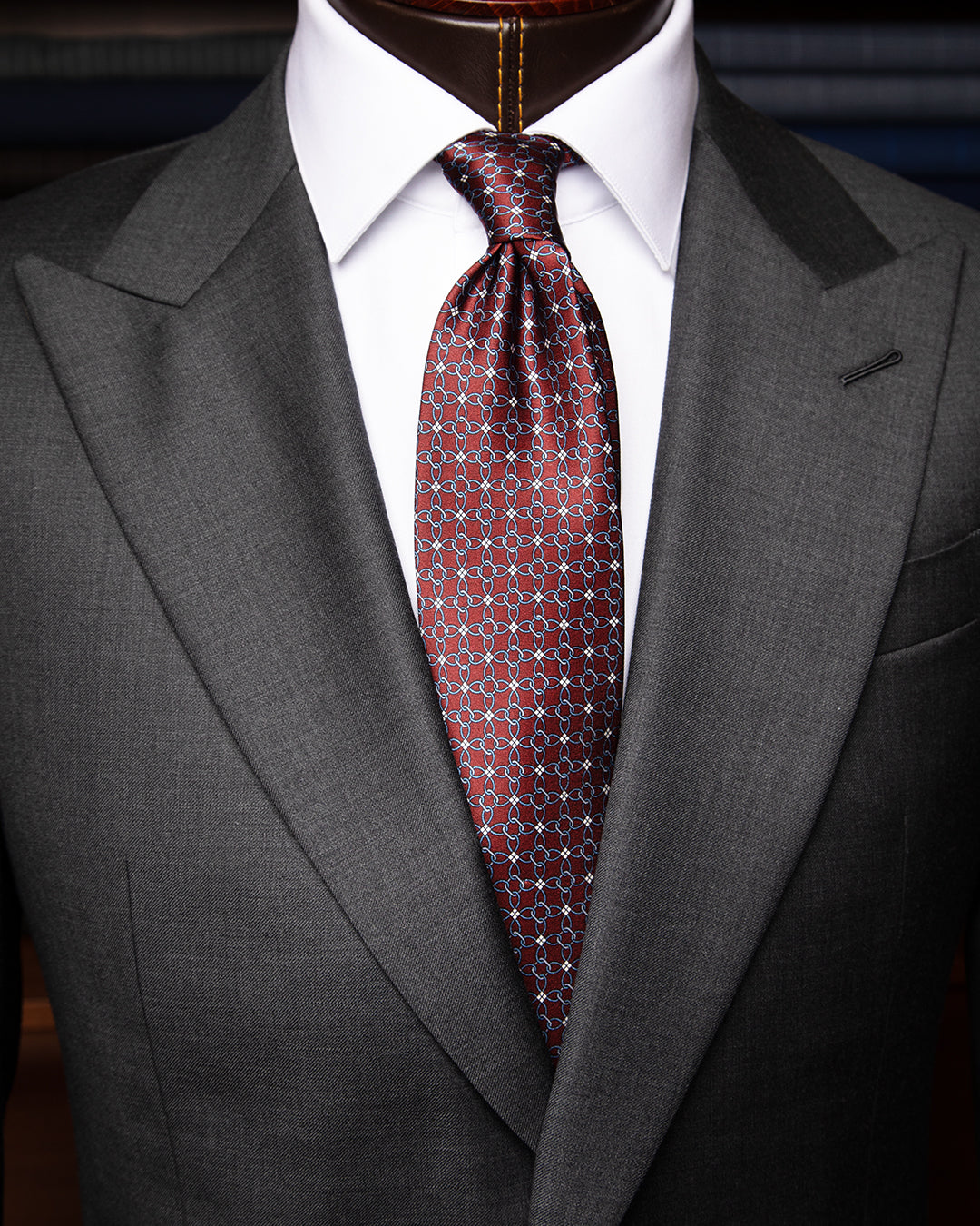 Cravatta Bordeaux Fantasia Concatenata