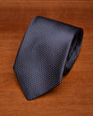 Midnight Blue Tie with White Microdots