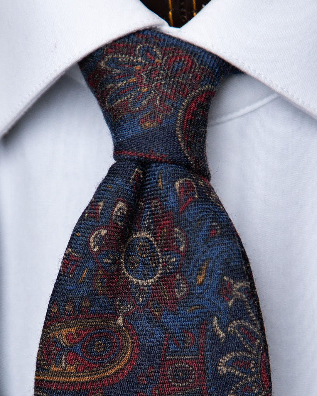 Blue Tie with Floral Pattern