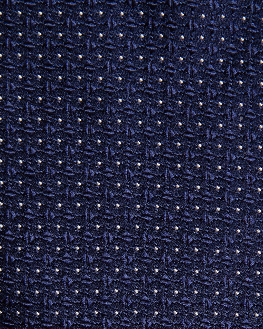 Avio Blue Jacquard Tie with Micro-Octagons and White Dots