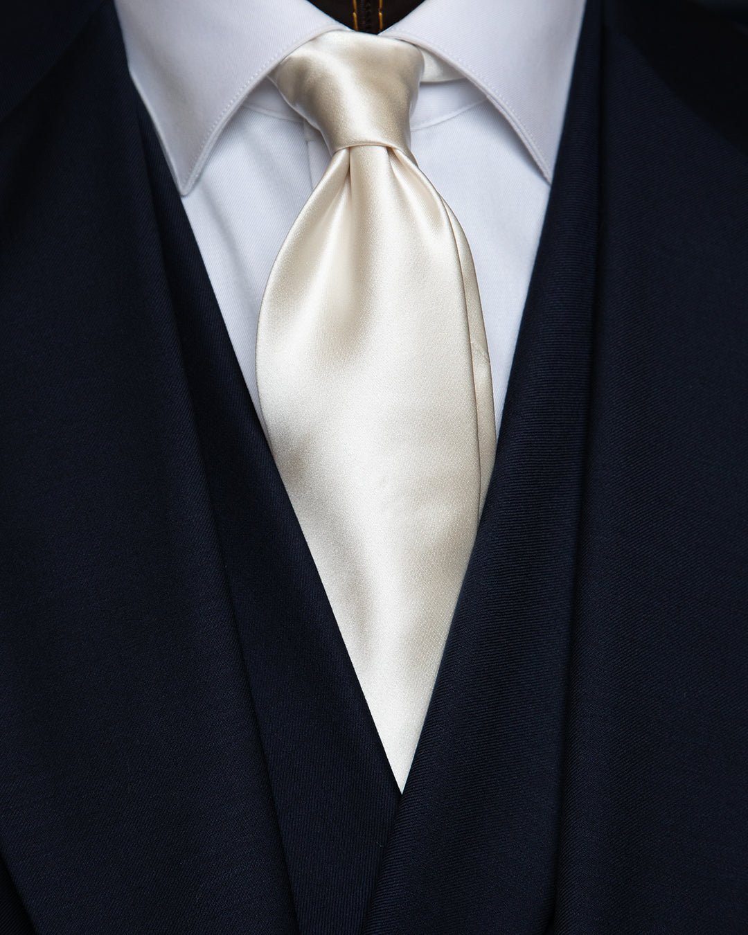 Cream Pure Silk Tie