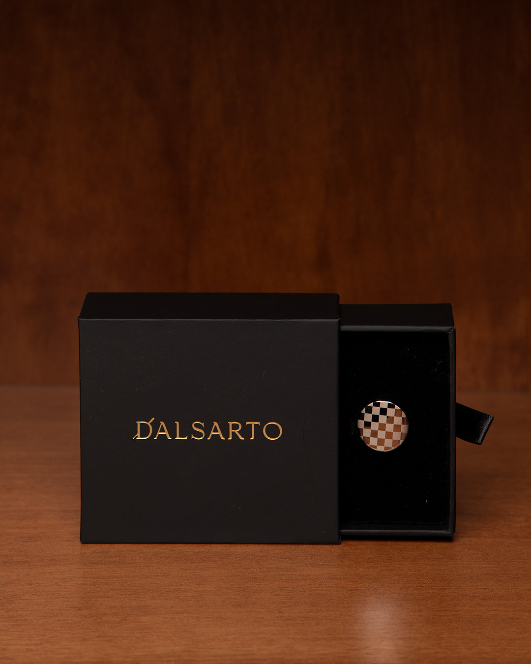 Silver-Plated Checkered Cufflinks
