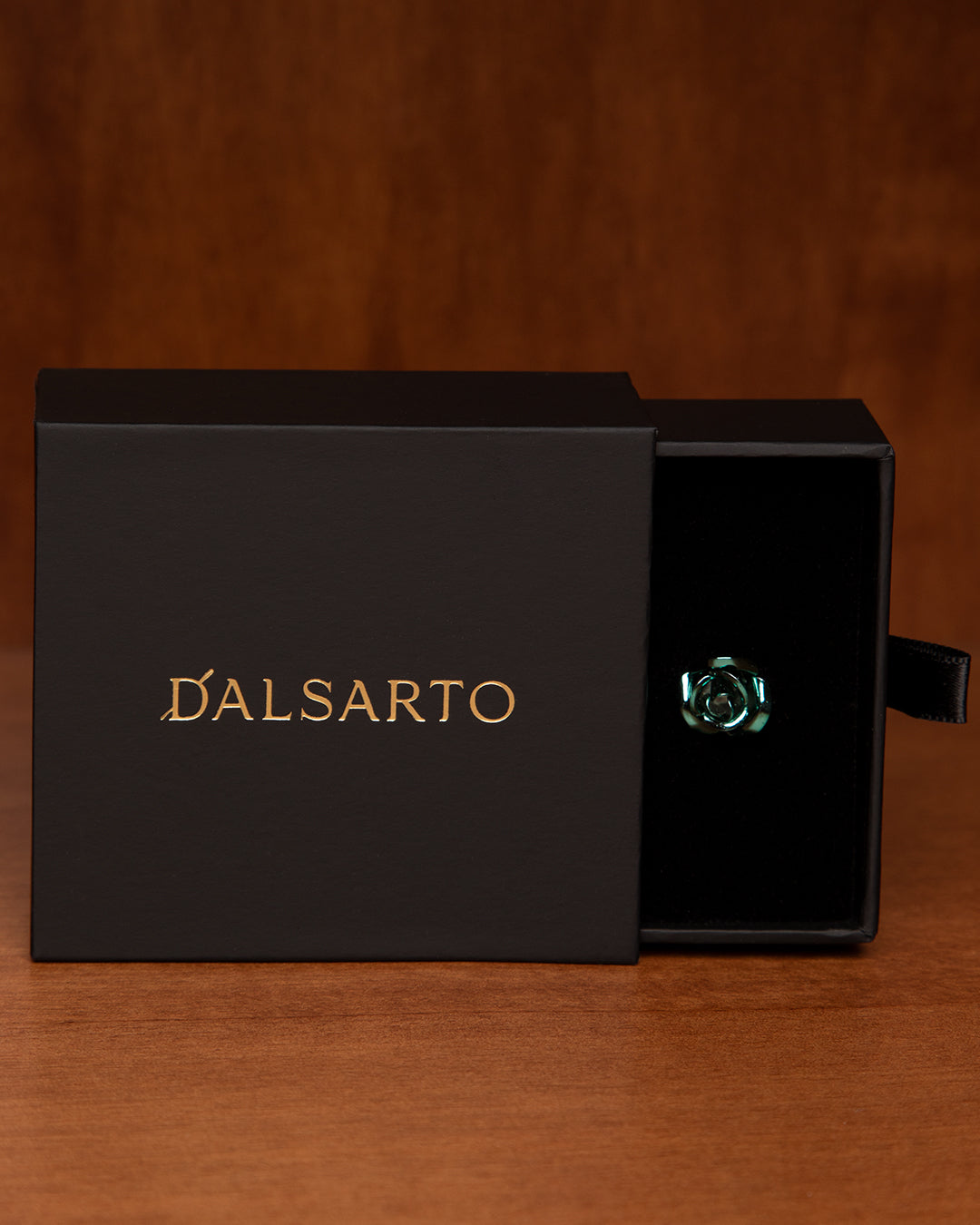 Cufflinks with Green Rose