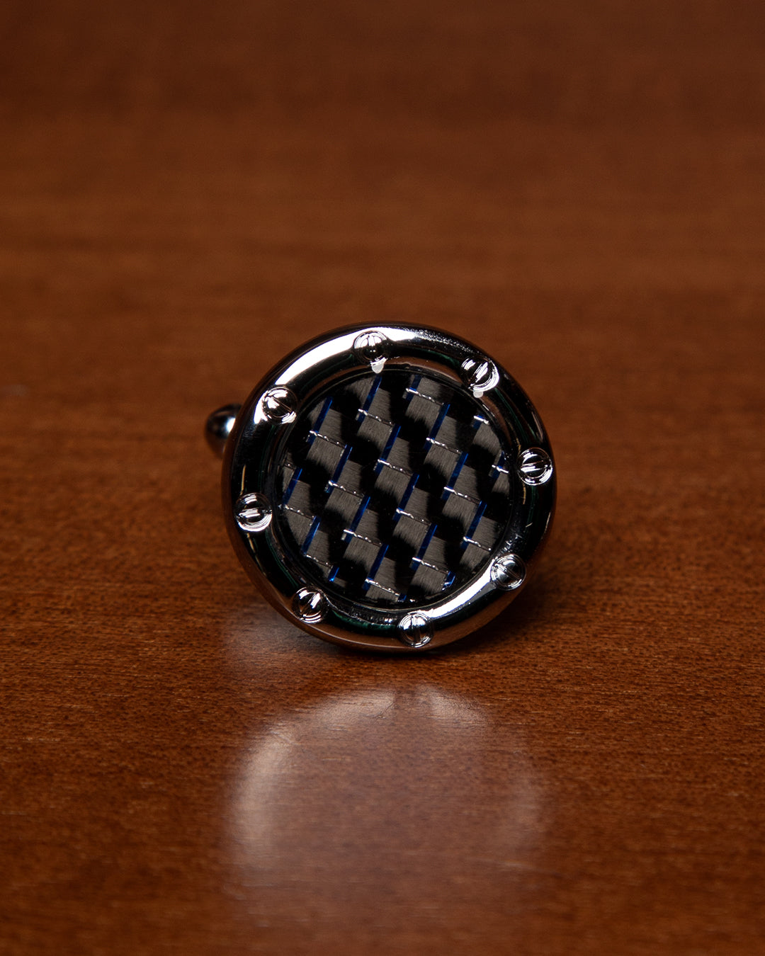 Gemelli Color Argento con Motivo Intrecciato Moderno