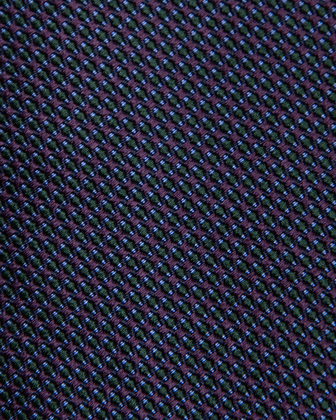 Cravatta Prugna con Micro-Jacquard Blu