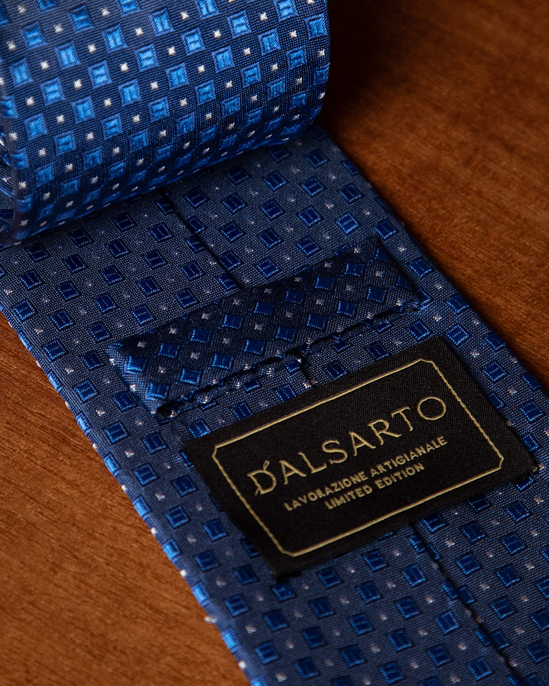 Midnight Blue Tie with Light Blue Checks