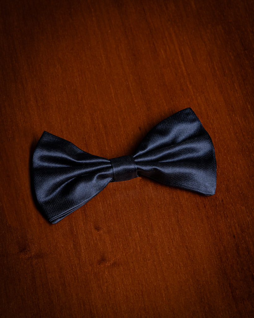 Midnight Blue Knotted Bow Tie