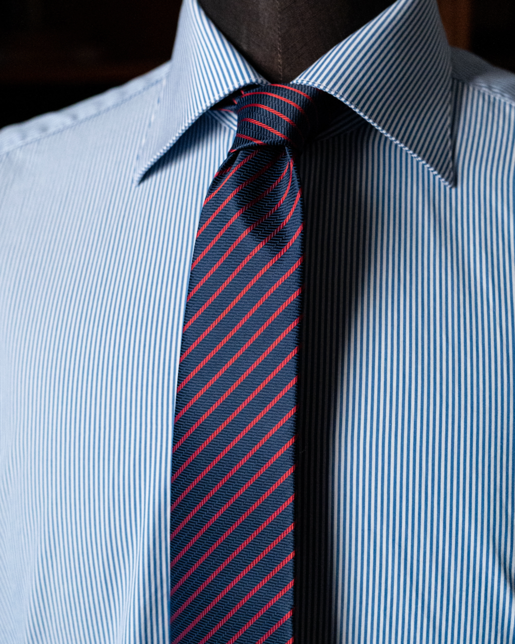 Camicia Blu Bacchettata