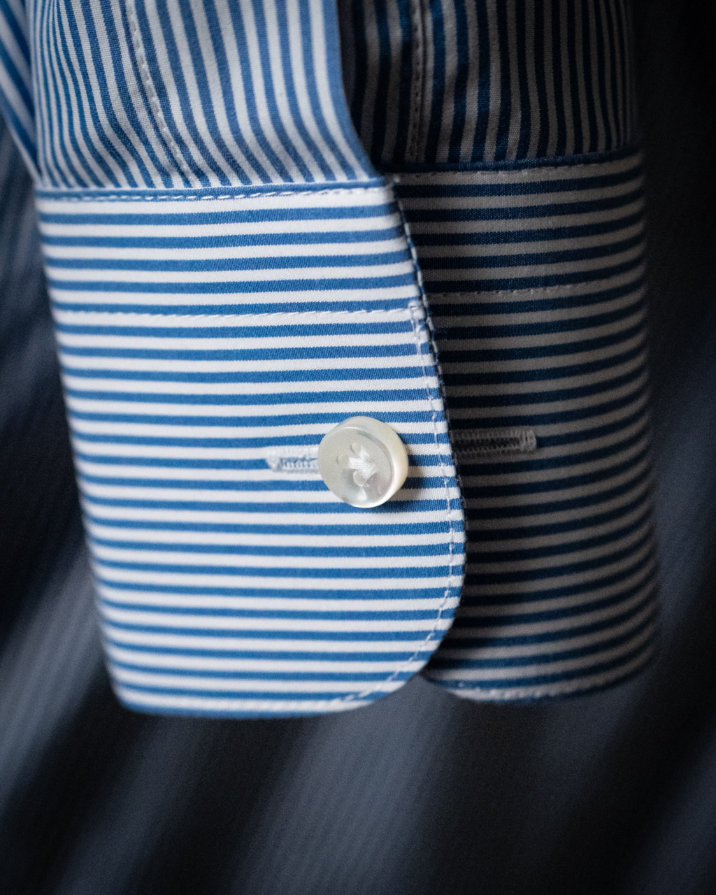 Camicia Blu Bacchettata