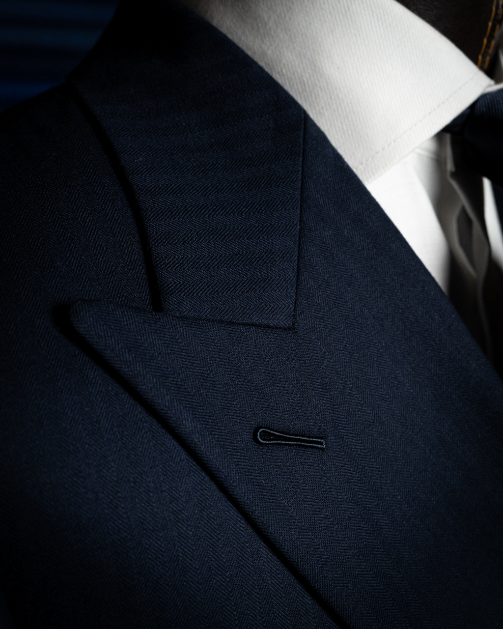 Abito Canova Blu Spinato