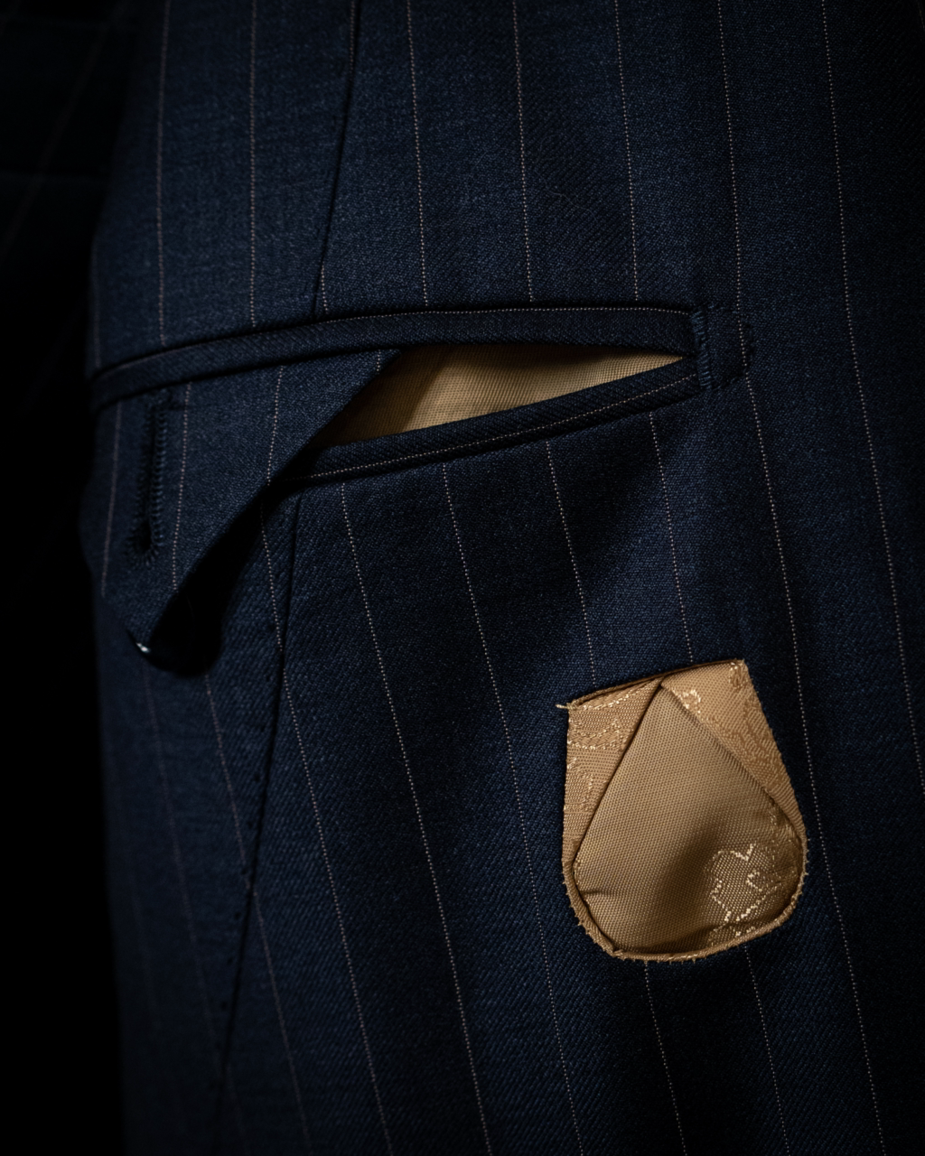 Abito Modernico Blu Notte Gessato con Gilet