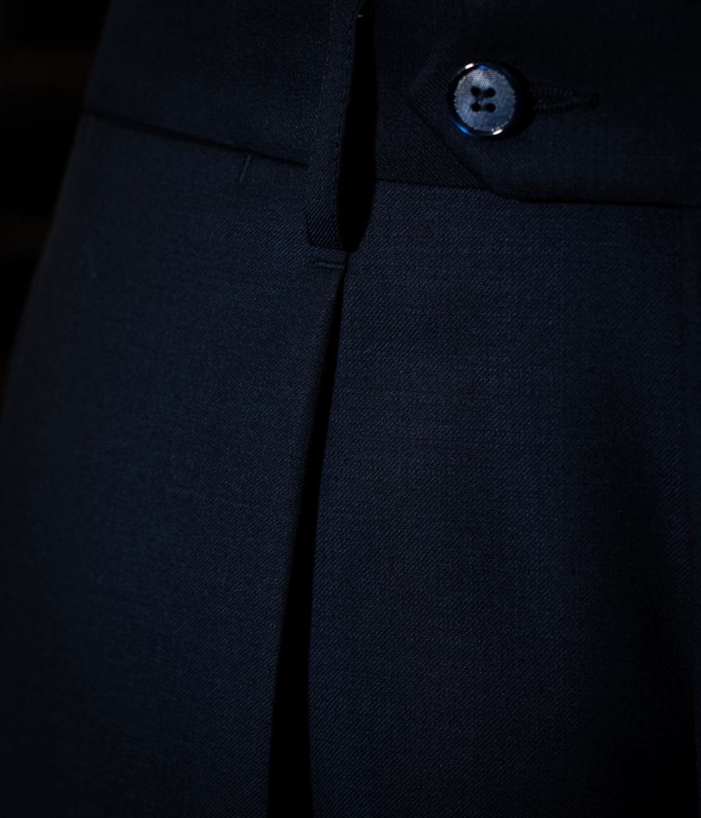 Abito Modernico Blu Notte Gessato con Gilet
