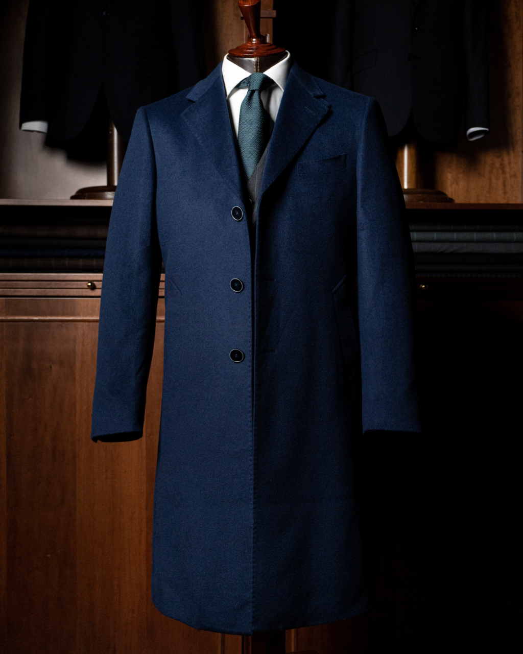 Cappotto Blu Tre Bottoni