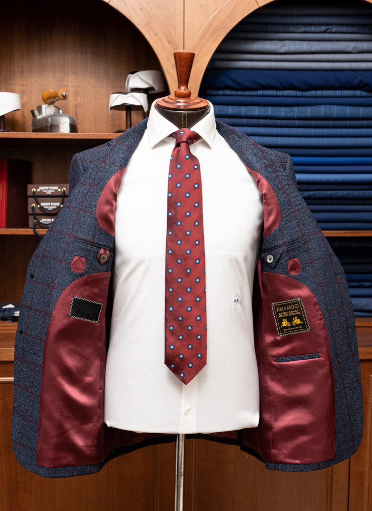 Giotto Blue Jacket With Red Checks