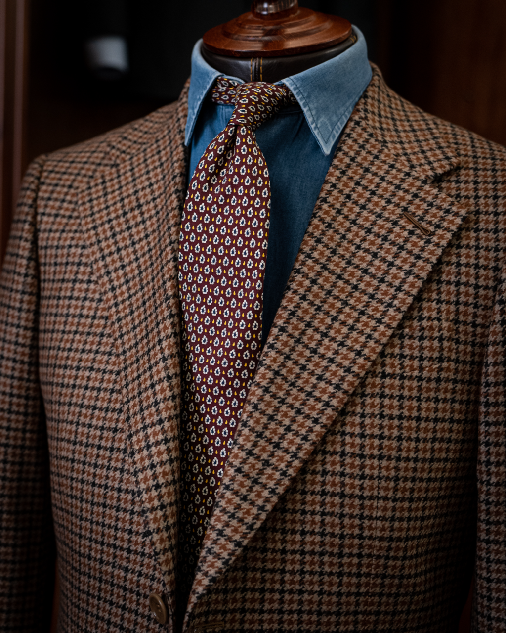 Giotto Brown Houndstooth Jacket