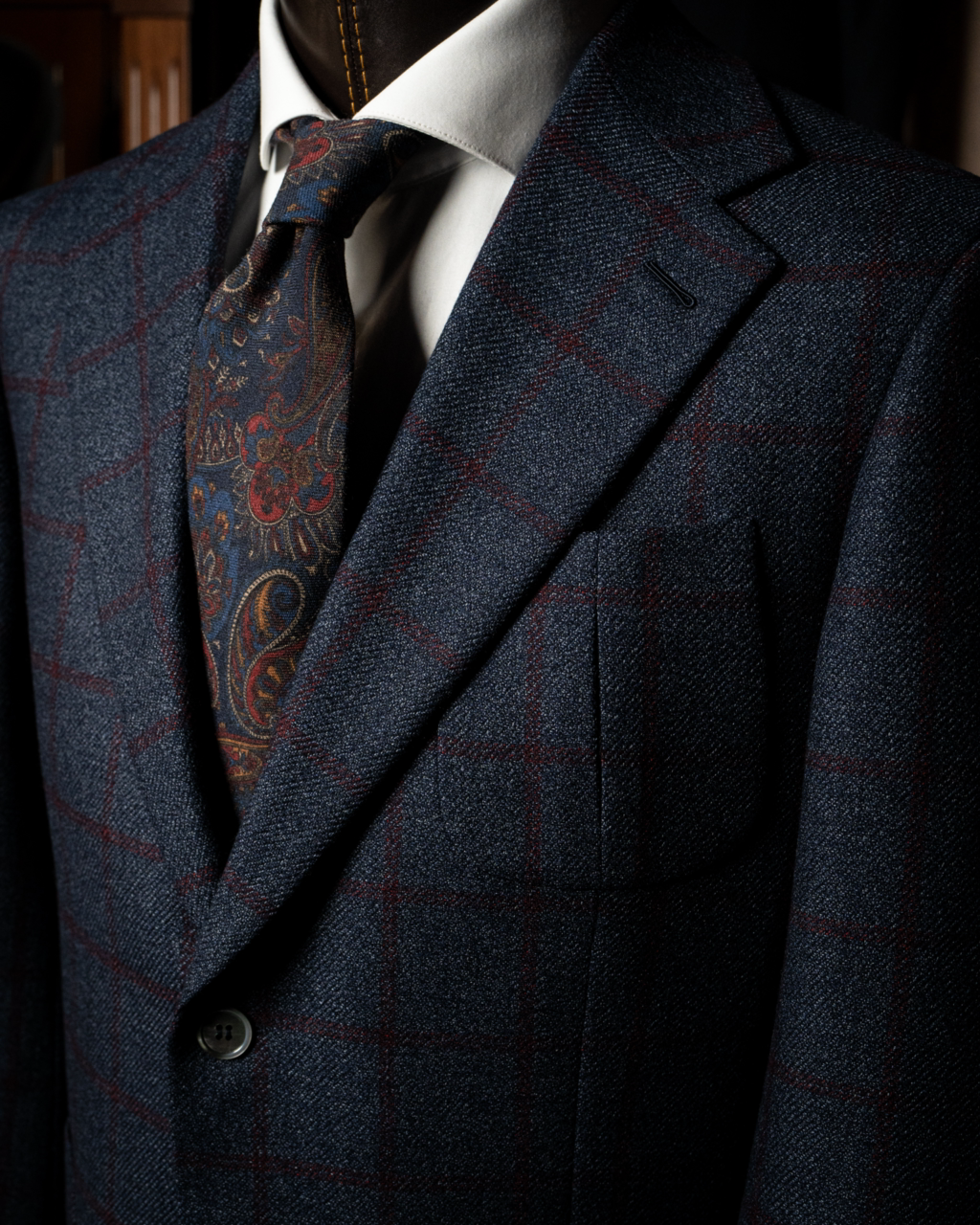 Giotto Sportive Blue Checked Jacket