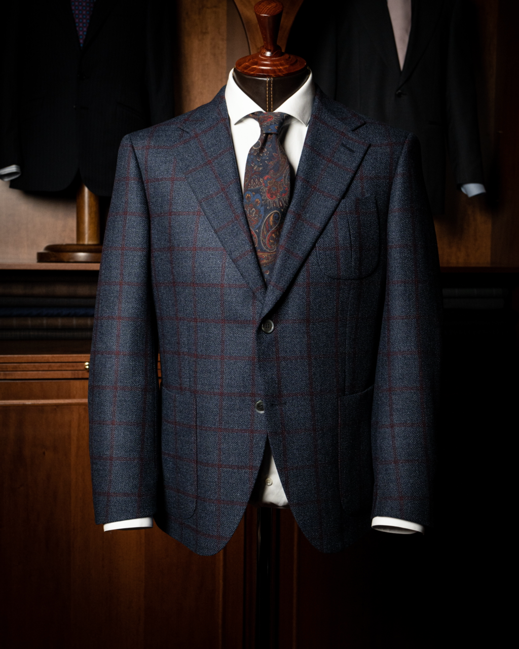 Giotto Sportive Blue Checked Jacket