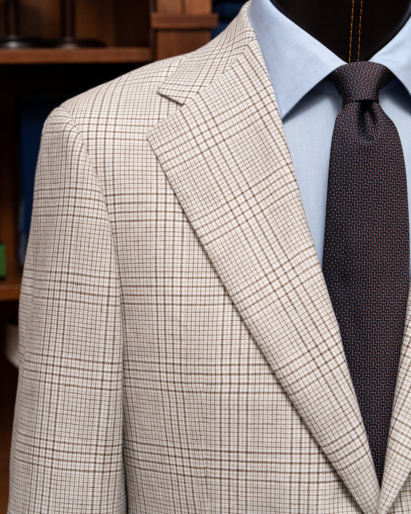 Jacket Giotto Beige Brown Check Jacket
