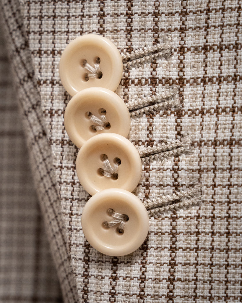 Jacket Giotto Beige Brown Check Jacket