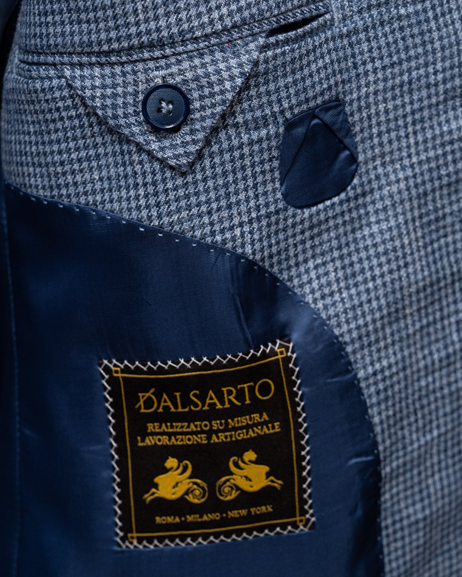 Giotto Houndstooth Light Blue Jacket