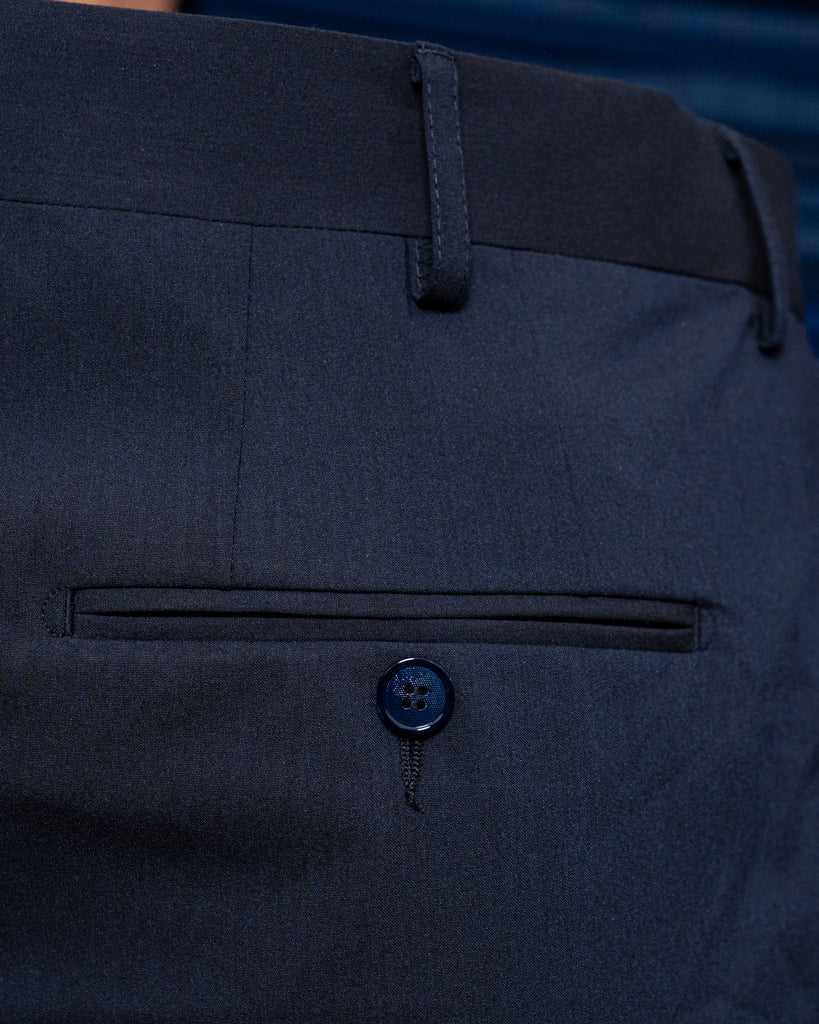 Pantalone Tiziano Blu Scuro Spinato