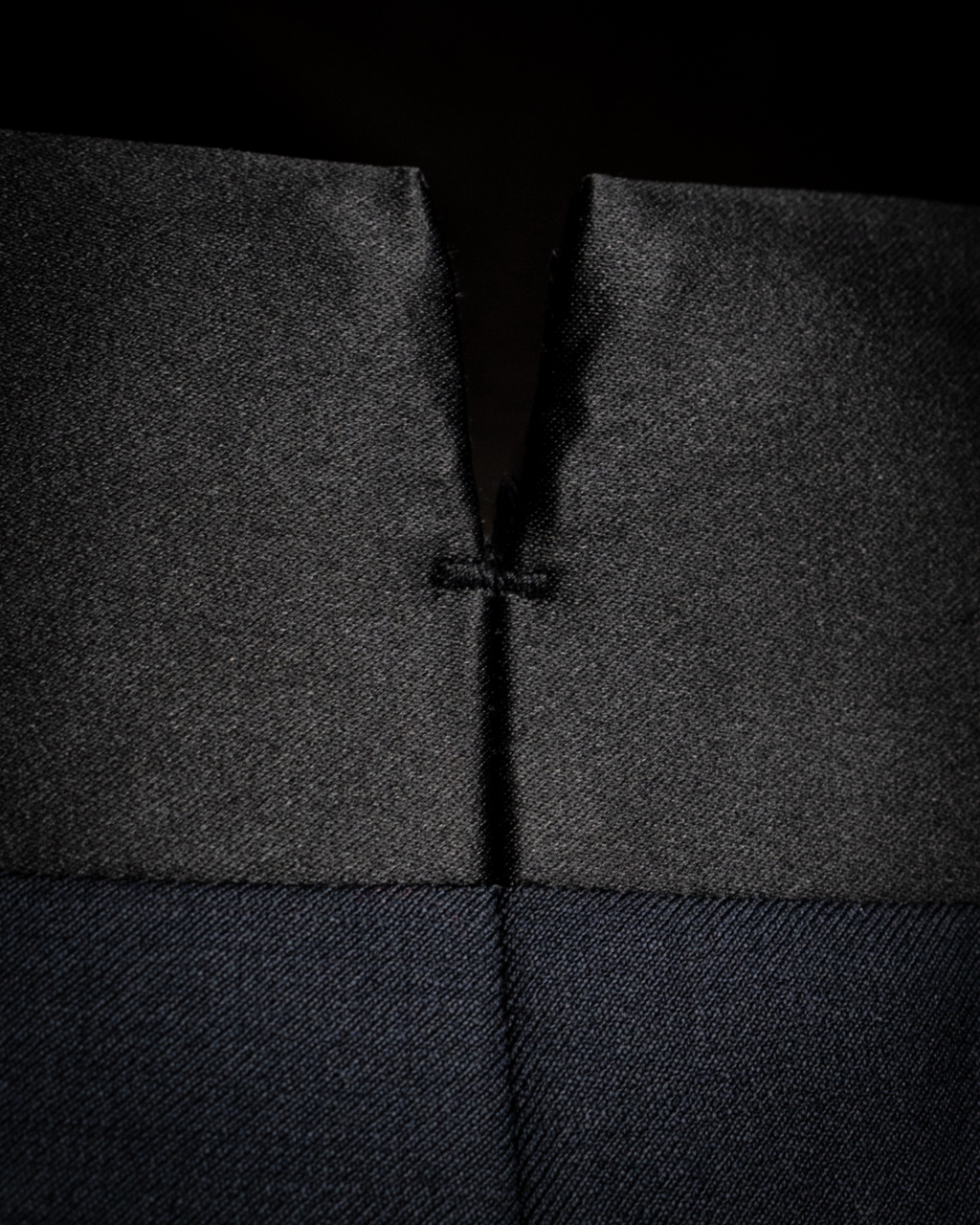Pantalone Smoking Grigio Scuro con Raso