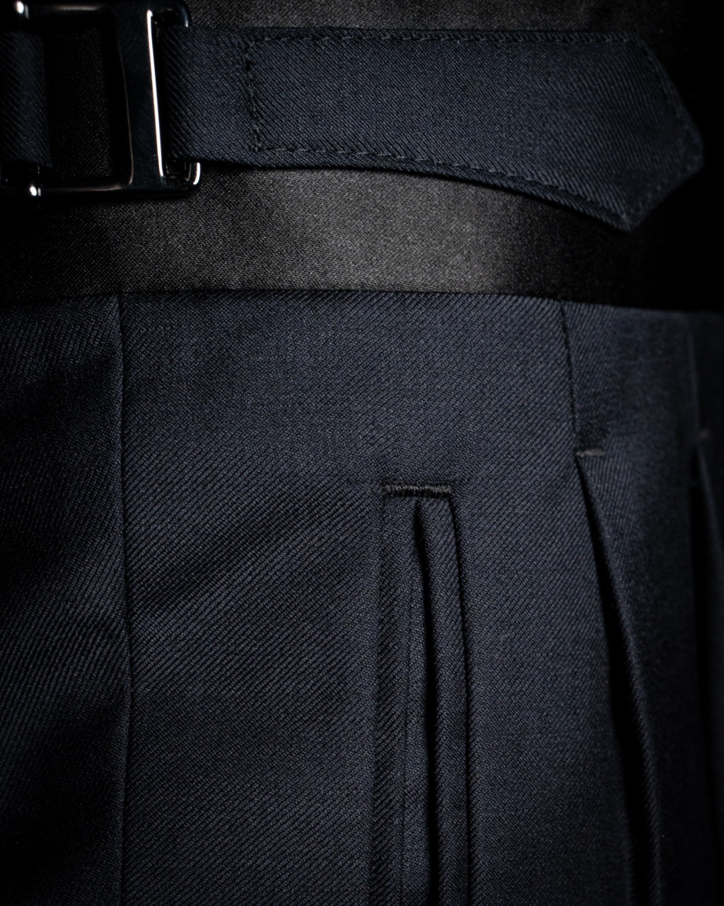 Pantalone Smoking Grigio Scuro con Raso