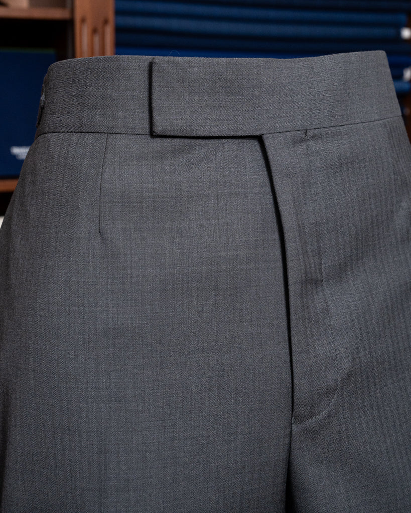 Borromini Herringbone Gray Pants