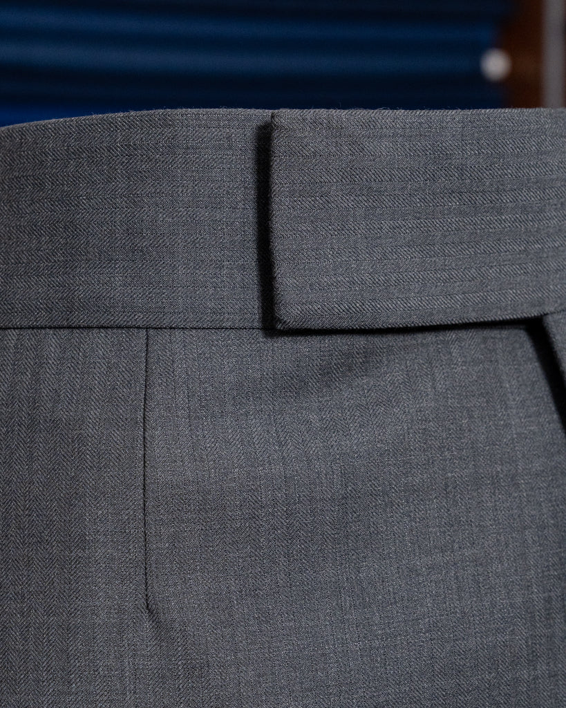Borromini Herringbone Gray Pants
