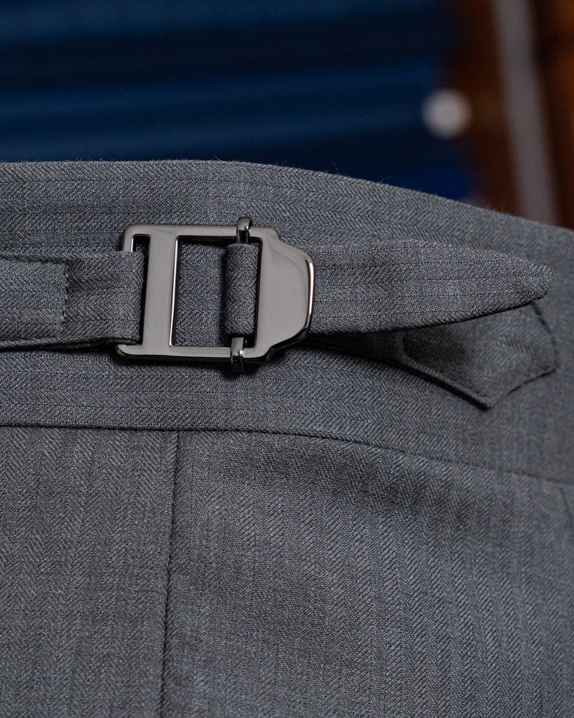 Borromini Herringbone Gray Pants