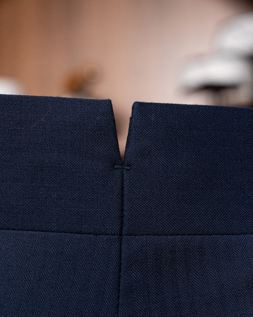 Pantalone Borromini Spinato Blu