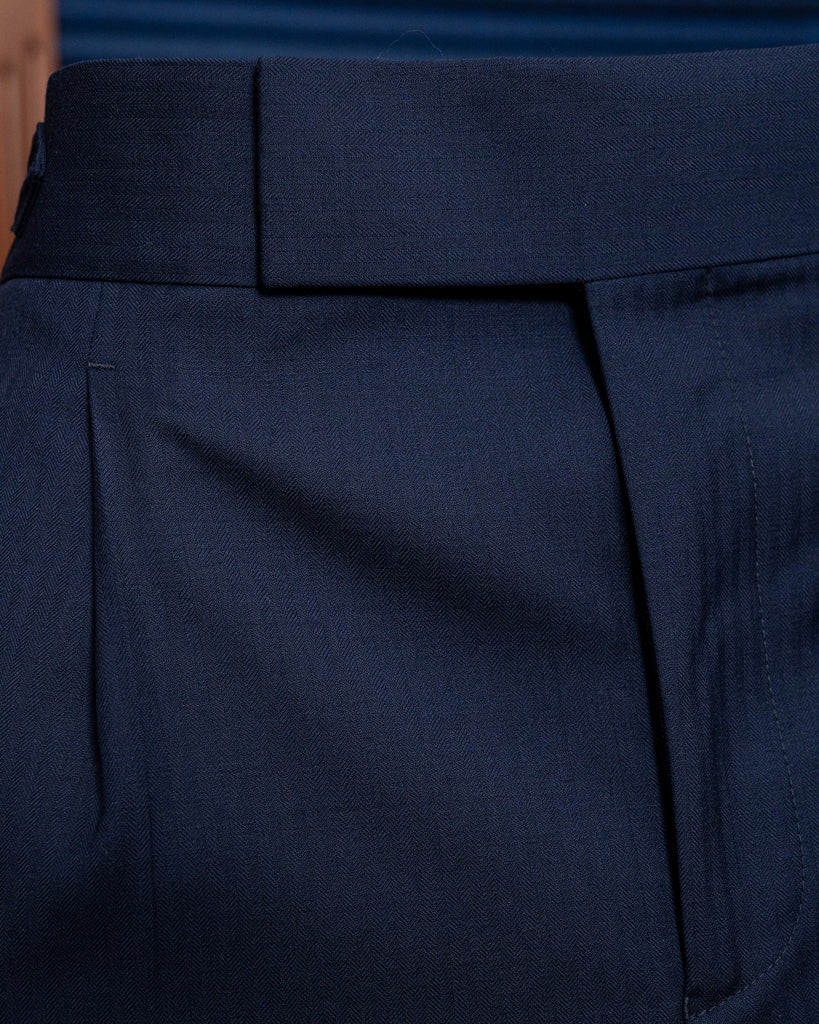 Pantalone Borromini Spinato Blu