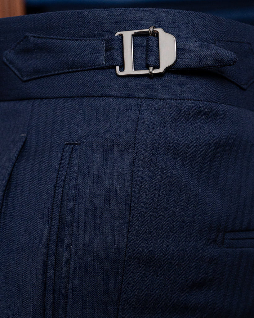 Pantalone Borromini Spinato Blu