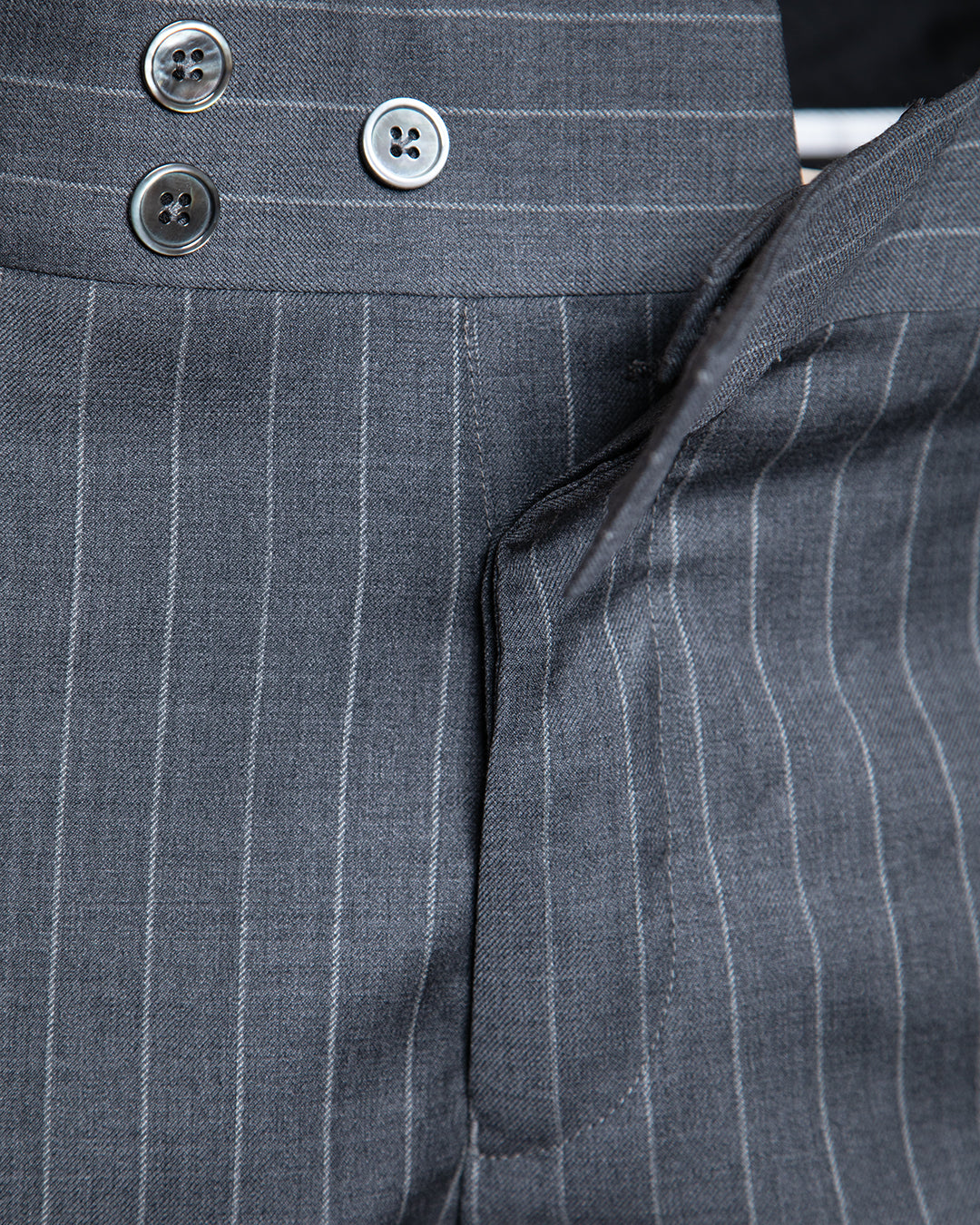 Modern Grey Pinstripe Suit