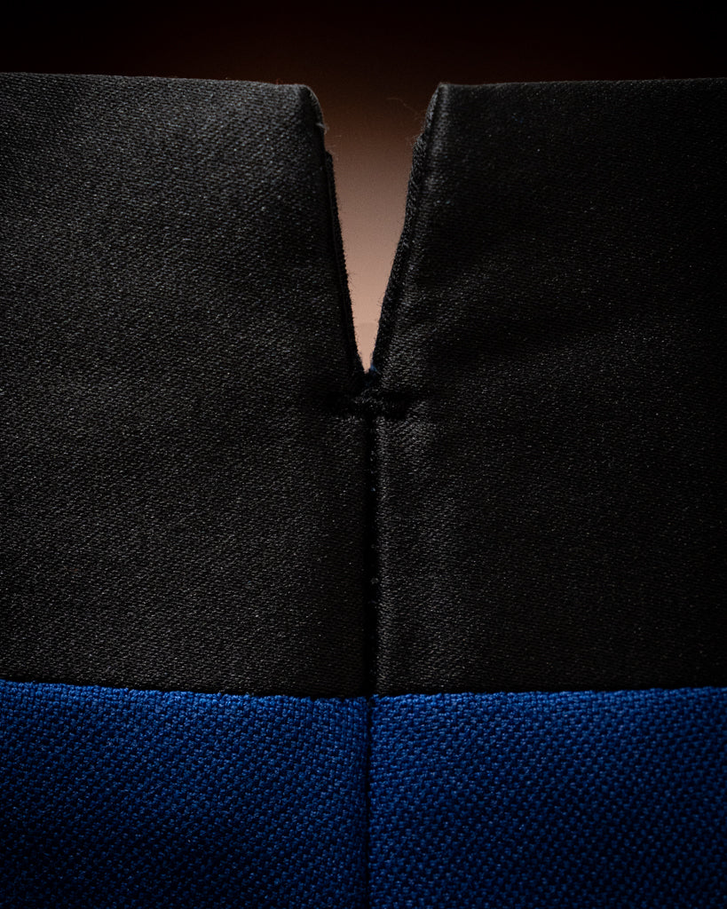 Smoking Donatello Blu Navy con Raso Nero