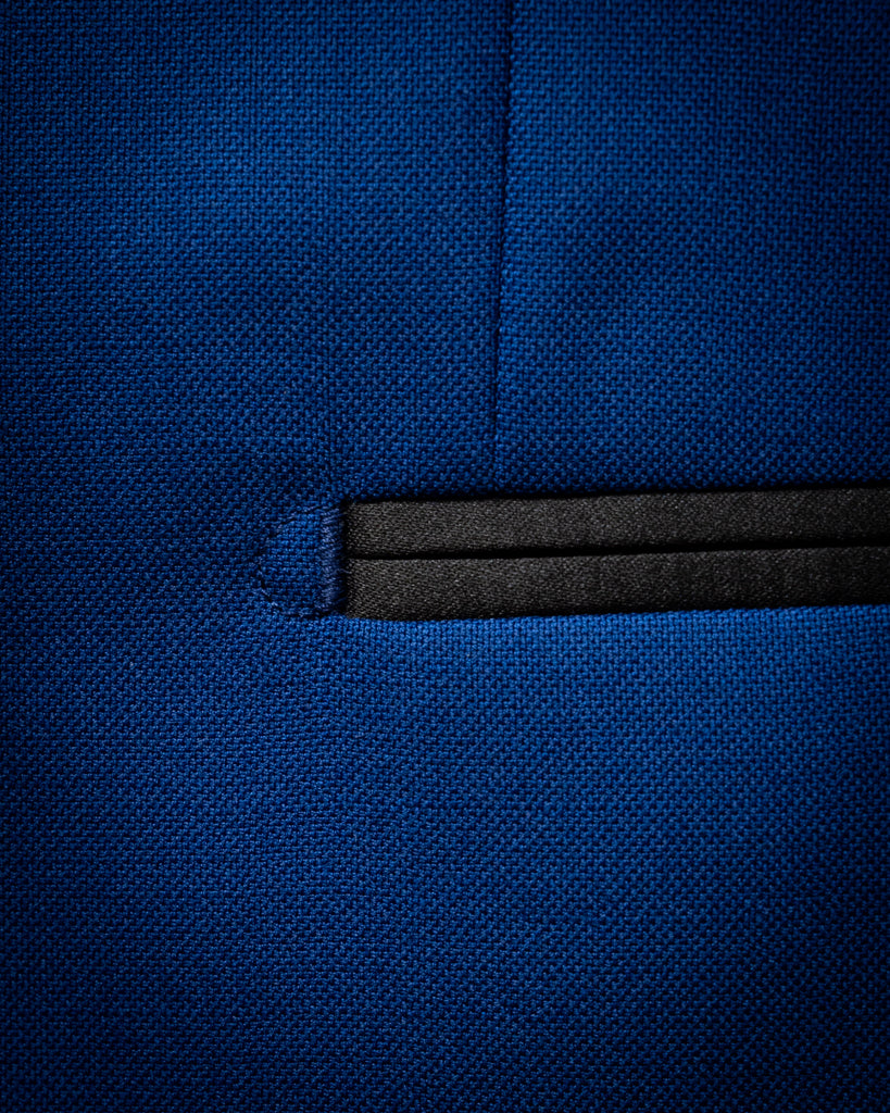 Smoking Donatello Blu Navy con Raso Nero