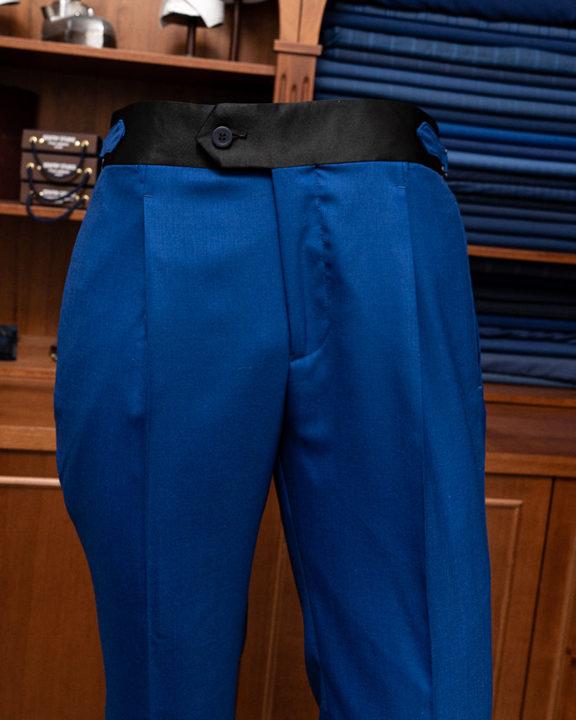 Smoking Donatello Blu Navy con Raso Nero