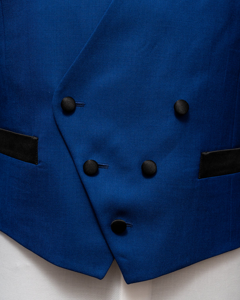 Smoking Donatello Blu Navy con Raso Nero