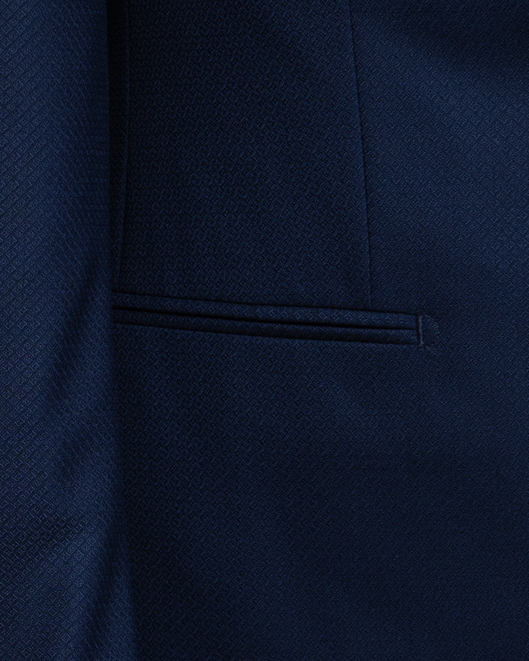 Abito Modernico Blu Micro Trama in Jacquard con Gilet