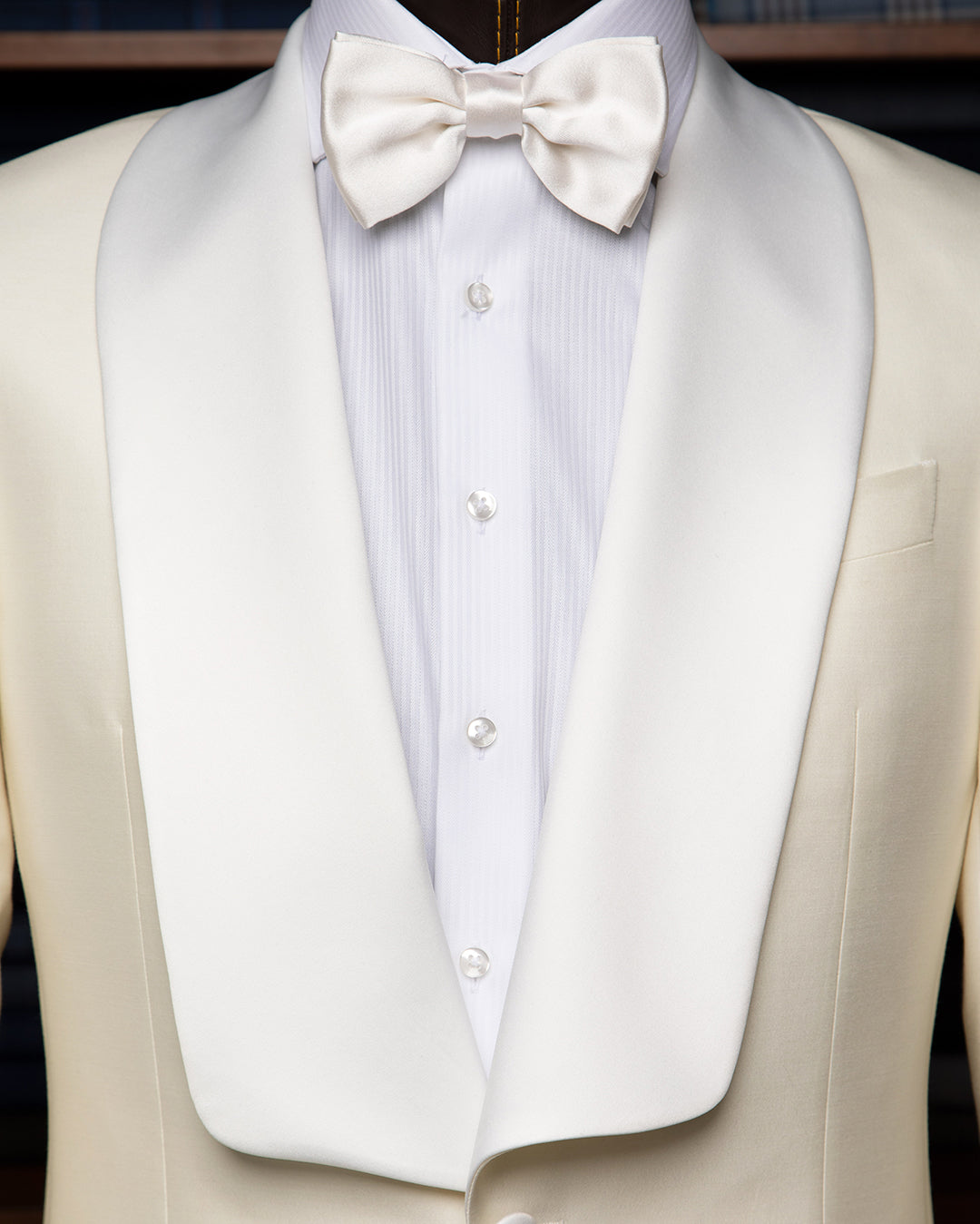 Smoking Caravaggio Panna con Rever Bianco