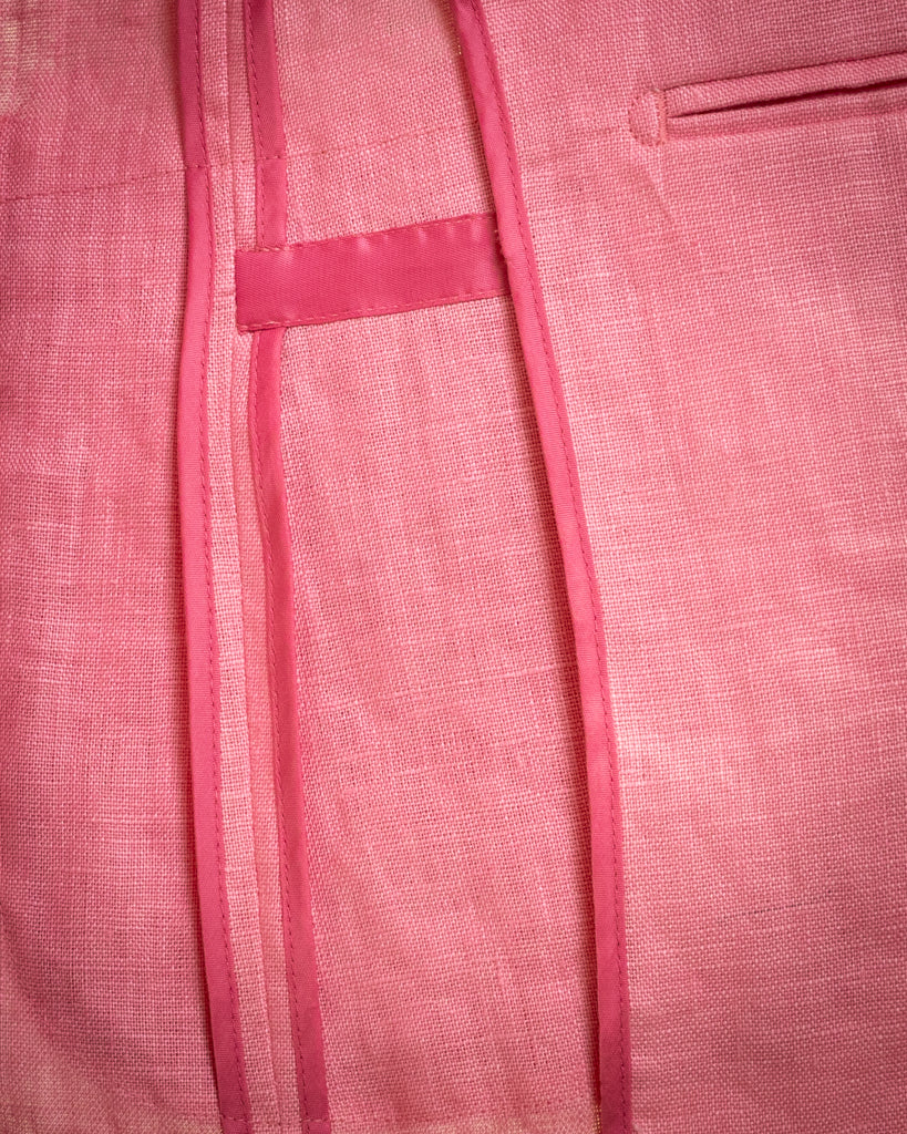 Abito Casual Lino Rosa Acceso
