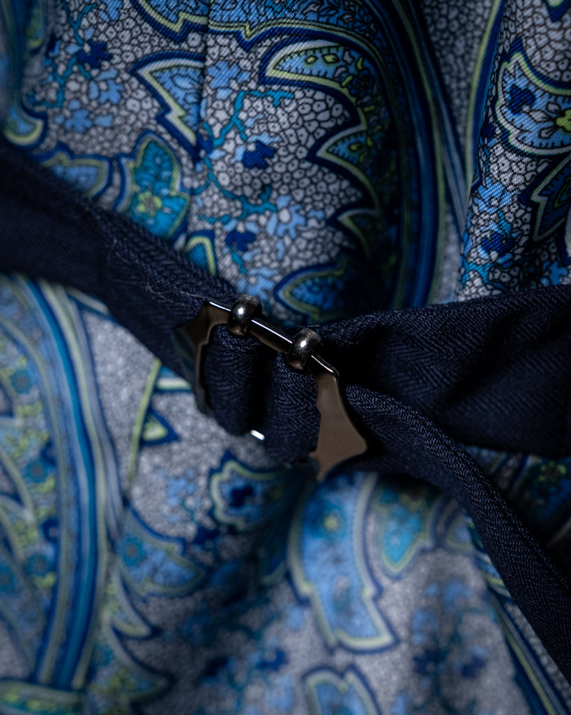 Gilet Blu Spinato Doppiopetto