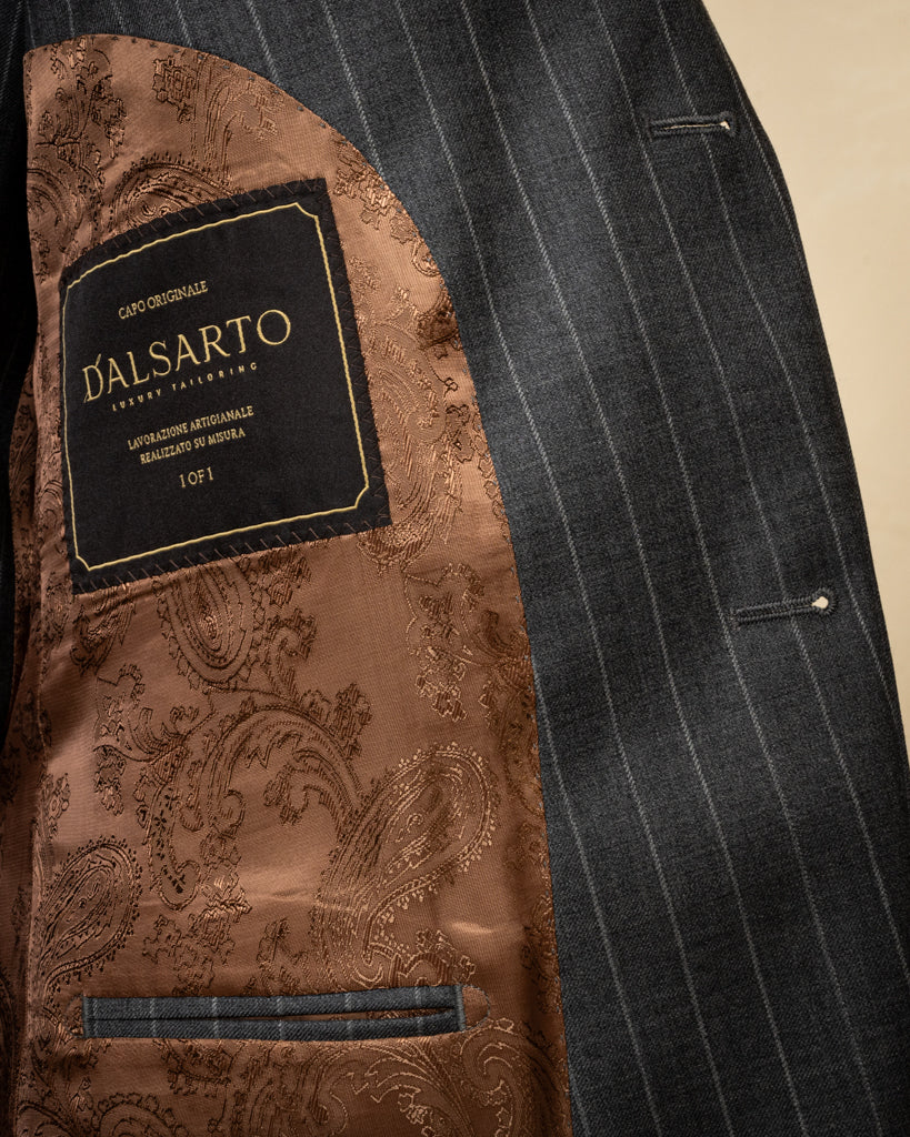 Bernini Grey Pinstripe Suit with Vest